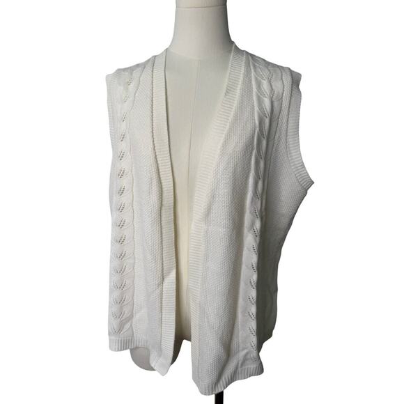 Vintage White Woman's Vest - Picture 1 of 7